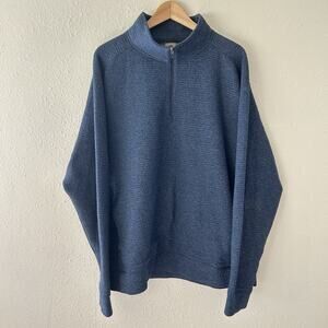 VRST Mens Recharge Lunar Fleece 1/4 Zip Pullover XL Navy Blue Heather GUC